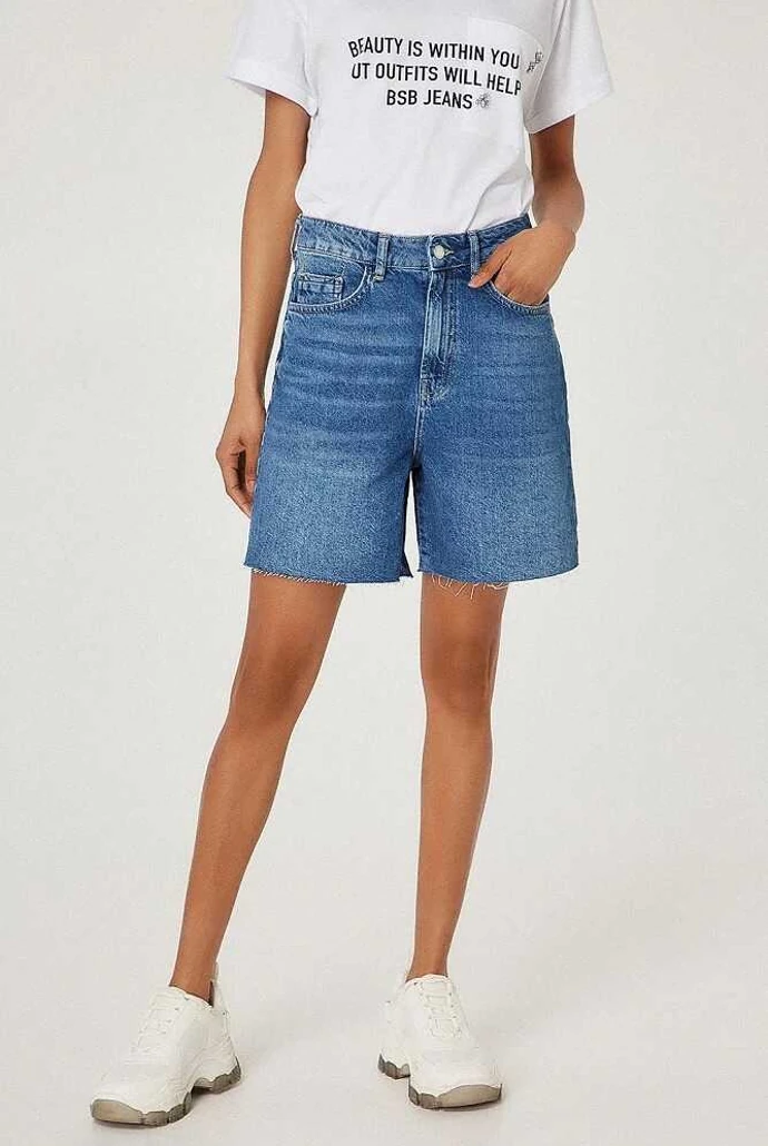 μπλε Denim βερμούδα
