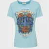 t-shirt βαμβακερό με στρας