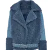 μπουφάν denim με faux fur