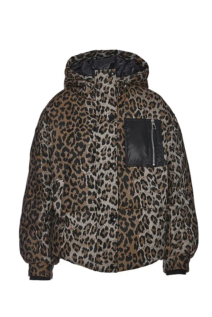 μπουφάν puffer animal print